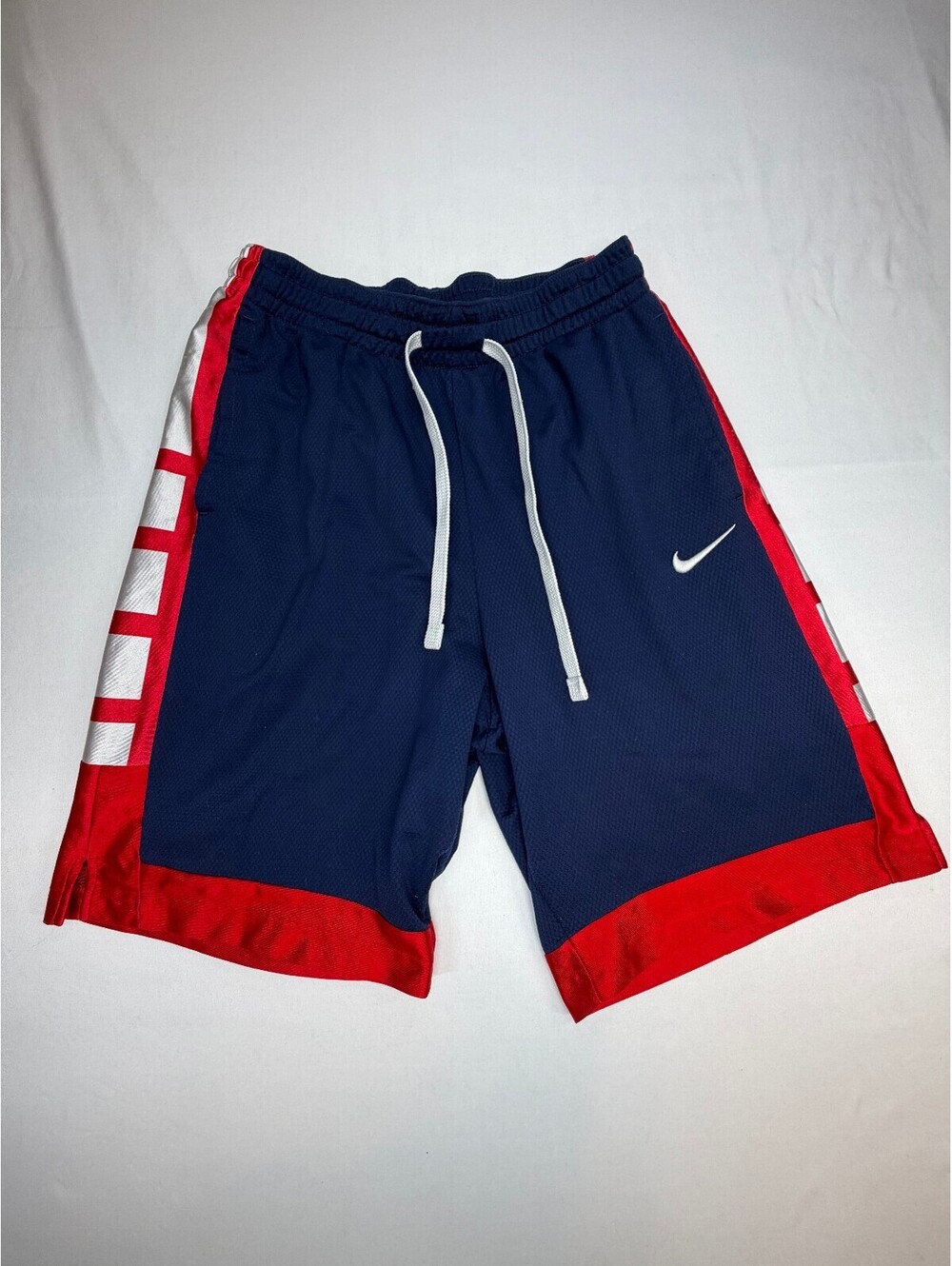 Nike Dri-Fit Men's Athletic Basketball Shorts Elite Stripe Size Medium Blue
